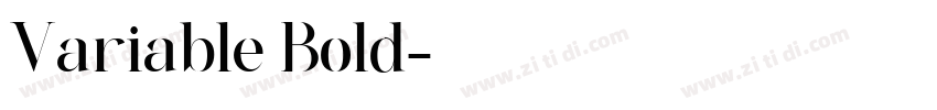 Variable Bold字体转换 Variable Bold字体转换